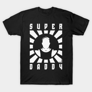 Super Daddy (Dad / Papa / Rays / White) T-Shirt